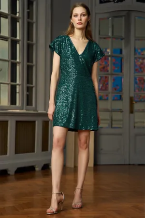 Rochie cu decolteu in V si paiete Dream