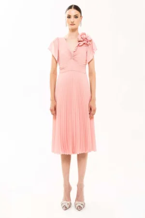 Rochie cu decolteu in V si pliuri