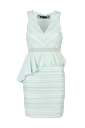 Rochie cu decolteu in V si volane - Verden menta - 38