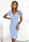 Rochie cu decolteu petrecut si maneca scurta -