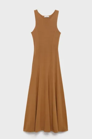 Rochie cu decolteu rotund si croiala in A