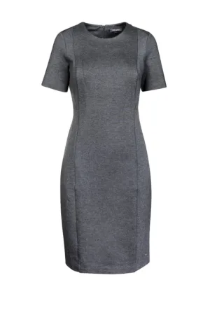 Rochie cu decolteu rotund si maneci scurte -