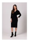 Rochie cu decolteu tip cache coeur -  Negru -