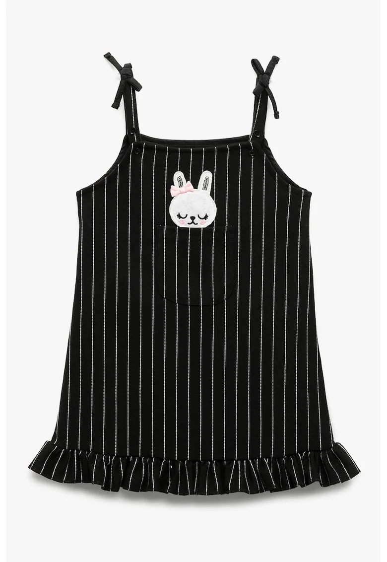 Rochie cu dungi si aplicatie