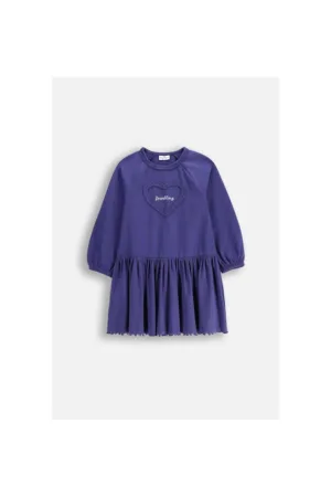 Rochie cu evazata cu fronseuri si maneci raglan