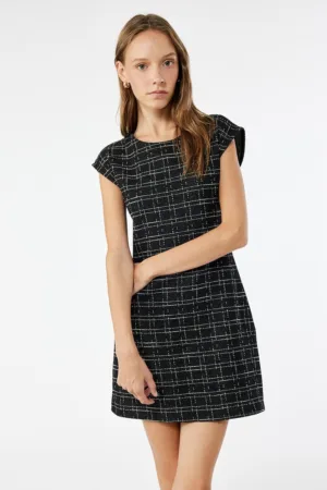 Rochie cu fermoar si model in carouri