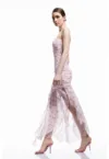 Rochie cu fronseuri si model floral