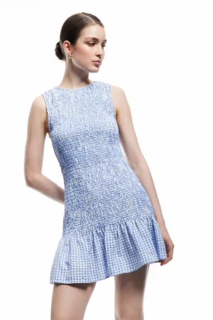 Rochie cu fronseuri si model in carouri