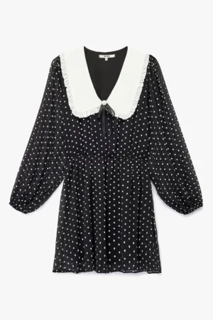 Rochie cu guler Peter Pan si model buline