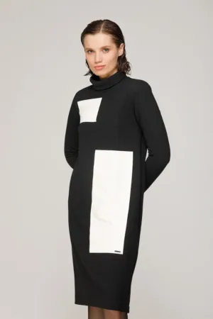 Rochie cu guler inalt