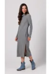 Rochie cu guler inalt -  Gri