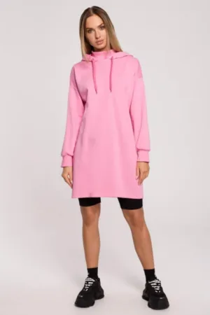Rochie cu guler inalt si gluga -