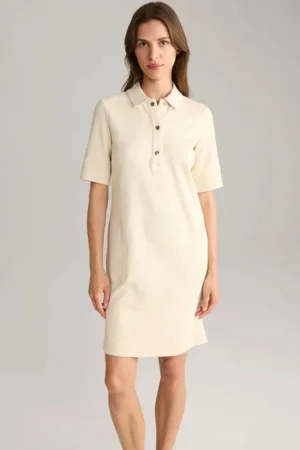 Rochie cu guler polo si buzunare frontale