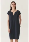 Rochie cu guler tunica si buzunare