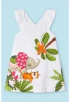 Rochie cu imprimeu - din amestec de bumbac