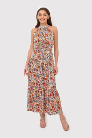 Rochie cu imprimeu floral - multicolor - DA1751 MULTI