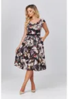 Rochie cu imprimeu floral si curea asortata