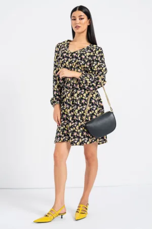 Rochie cu imprimeu floral si decolteu in V Evie