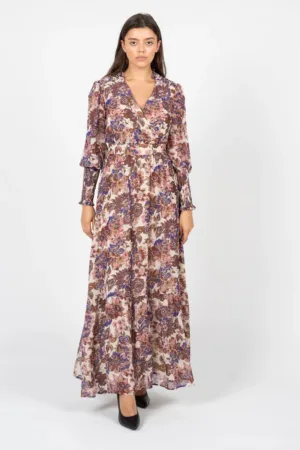 Rochie cu imprimeu floral si decolteu in v - 36