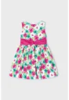 Rochie cu imprimeu floral si decupaj pe partea din spate