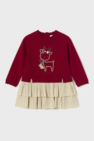 Rochie cu imprimeu grafic si decolteu la baza gatului