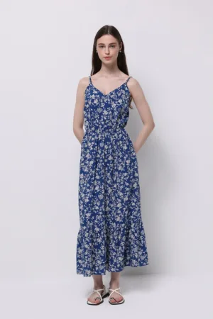 Rochie cu imprimeu si bretele ajustabile