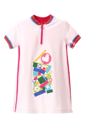 Rochie cu imprimeu si fermoar scurt