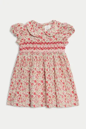 Rochie cu imprimeu si guler rotund