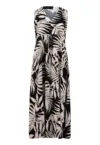 Rochie cu imprimeu tropical si decolteu in V
