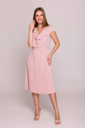 Rochie cu jabou si curea in talie -
