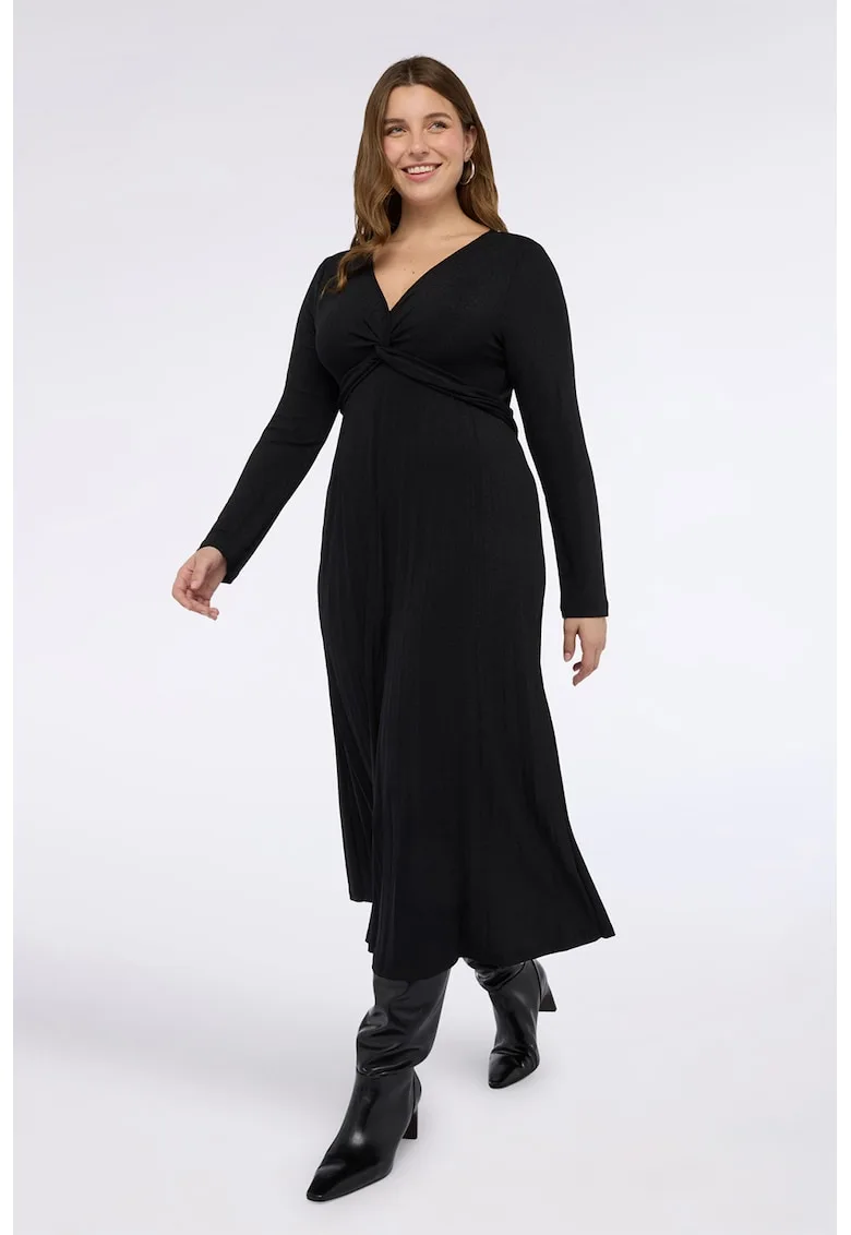 Rochie cu maneca lunga si decolteu in V