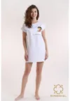 Rochie cu maneca scurta si imprimeu pentru femei