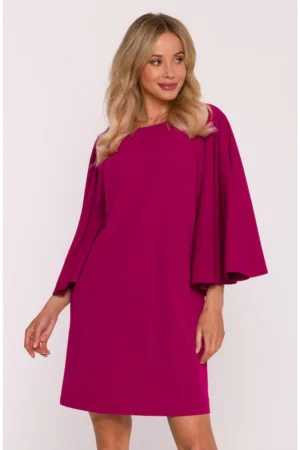 Rochie cu maneci liliac - pruna