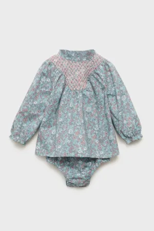 Rochie cu maneci lungi - chiloti si model floral