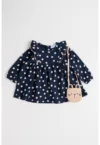 Rochie cu maneci lungi si buline