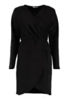 Rochie cu maneci lungi si decolteu cache-coeur Apty