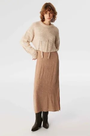 Rochie cu maneci lungi si model 2 in 1