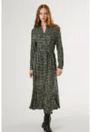 Rochie cu maneci lungi si model in carouri