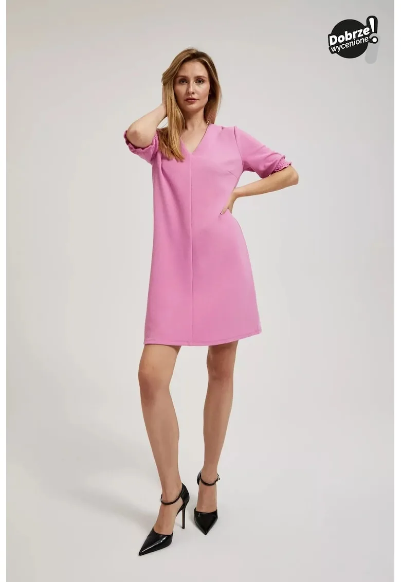 Rochie cu maneci scurte roz