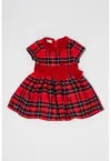 Rochie cu maneci scurte si model in carouri