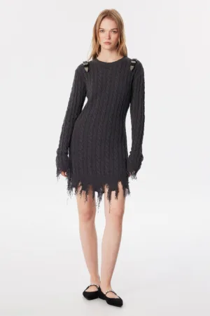 Rochie cu margini nefinisate