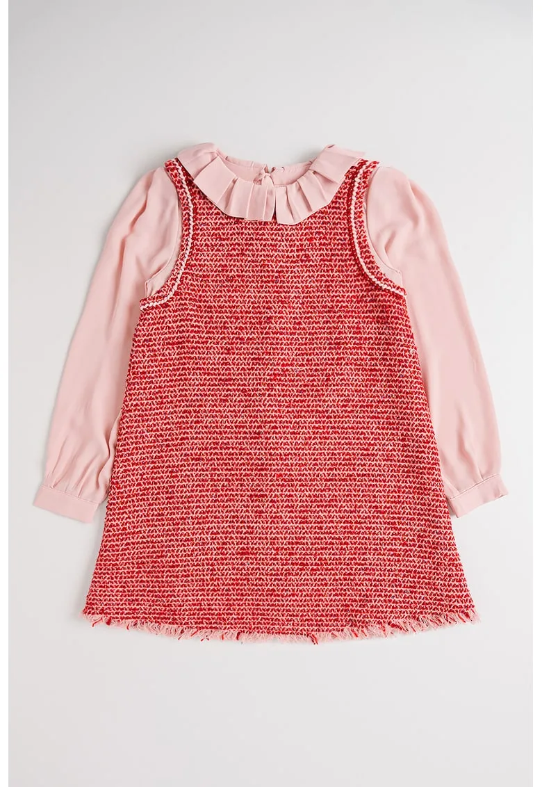 Rochie cu model 2in1 si guler Peter Pan