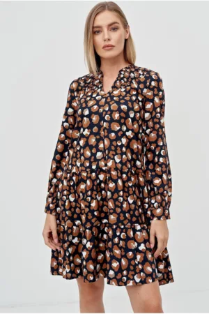 Rochie cu model animal print Kleider Leo 3021