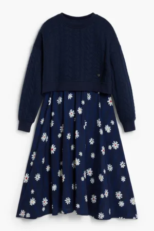 Rochie cu model floral 2 in 1