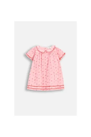 Rochie cu model floral si guler Peter Pan