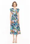 Rochie cu model floral si snur