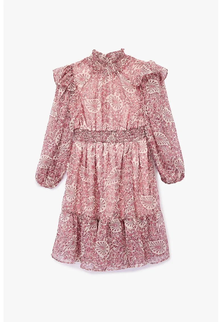 Rochie cu model - guler si volane