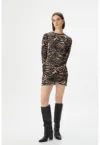 Rochie cu model petrecut si animal print