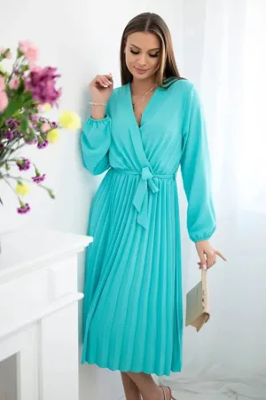 Rochie cu model petrecut si pliuri -