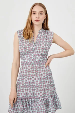 Rochie cu model si imprimeu grafic